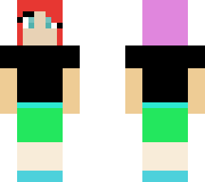 my first skin~rainbow hair girl