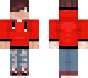 red hoodie and shoes guy black