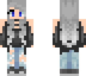 silver haired girl edit
