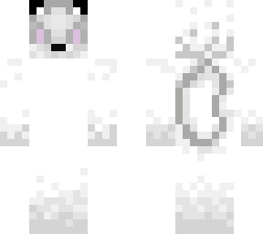 white fox with pink eyes