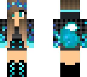 all blue wolf girl