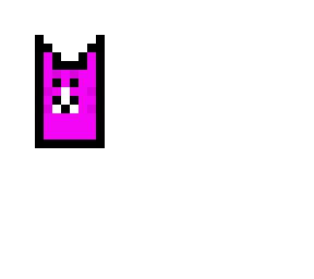 an attempt for an iconic pink cat.