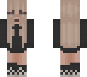 blonde girl checkered outfit