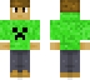 boy wearing creeper hoodie (redo)