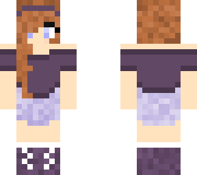 cute purple basic girl look