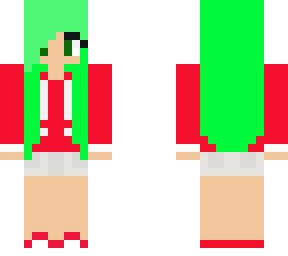 hoodie girl (green hair.)