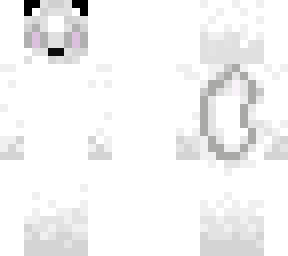 modified pink eyed white and grey fox