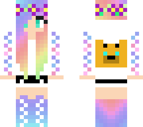 rainbow pastel tiger girl