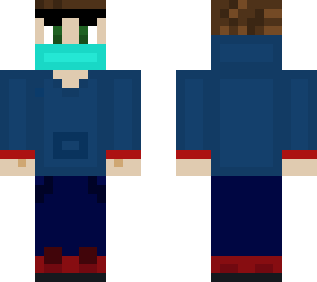 blue : hoodie/mask
