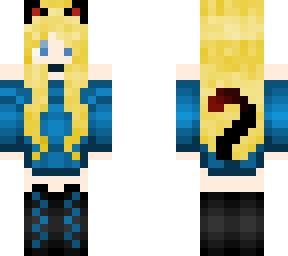 blue dress blonde girl