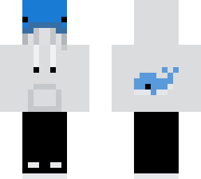 blue whale in white blue whale hoodie