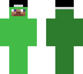 green man with black cap