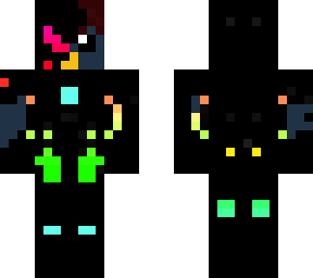 pigeon in rainbow armor