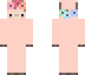 pink shep with flowers