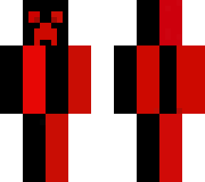 red and black creeper skin | Minecraft Skin