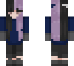 alt girl purple black and blue