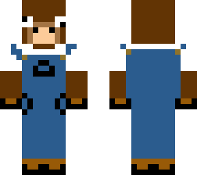 moose in overalls with white undershirt