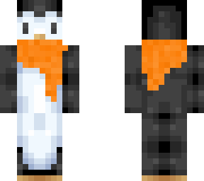 penguin with orange scarf