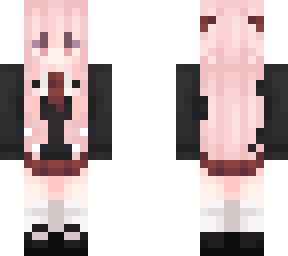 pink haired schoolgirl