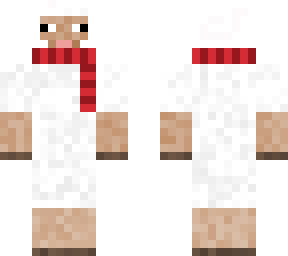 sheep with red scarf