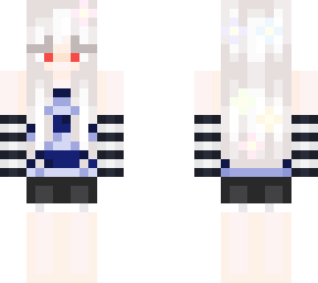 white hair red eyed girl