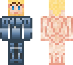 blond man wearing armor