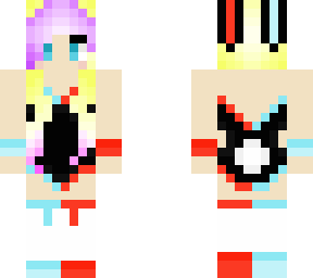 blond/purple bunny suit  girl