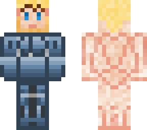 blonde man in plate armor