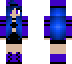 blue haired tomboy