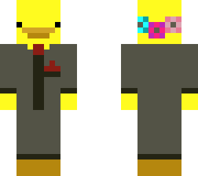 duck with flower headband
