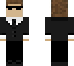 minecraft man in black