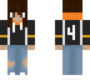orange & black hoodie
