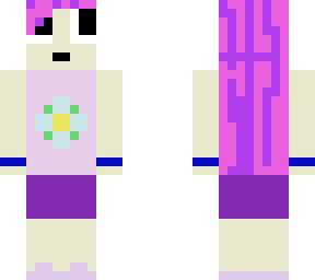 pink hair shy girl