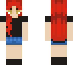 red dyed hair girl