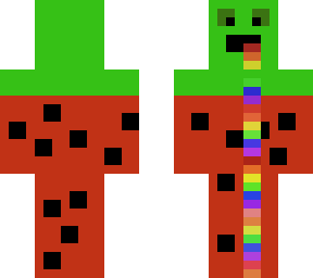 watermelon drooling a rainbow (backwards)
