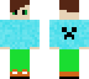 blue hoodie creeper face back