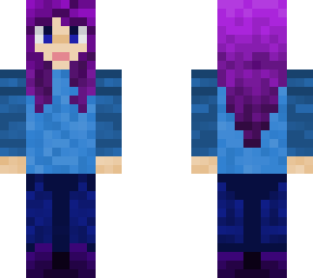 ellie's 1st skin purple hair female