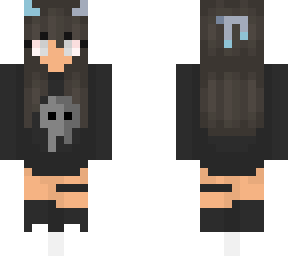 girl with skull and horns