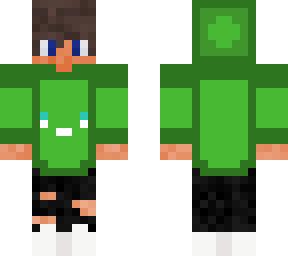 green basic hoodie boy