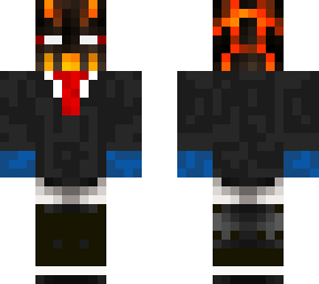 lava mage white eye in a suit
