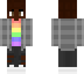 pride sweater w/ plaid jacket reupload