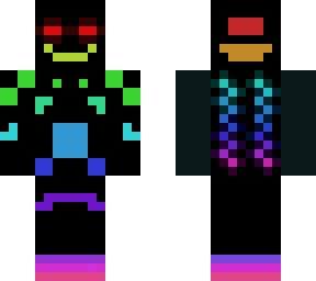 rainbow dude contrasted with black