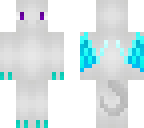 white and turquoise dragon