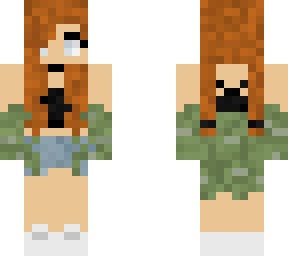 camo thingy with brown braids