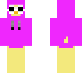 duck with pink hoodie and glasses
