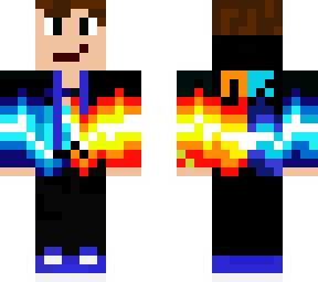 epic gamer fire water hoddie skin