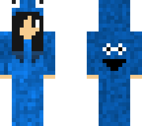 my sister but in a cookie moster suit funny :)
