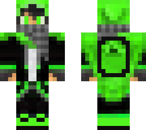 neon with backpack