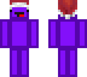 purple derp with santa hat