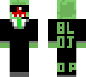 bloj v2 black suit with green tie